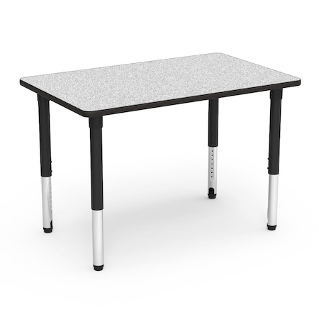 Virco 48 in. W, 30 in. L, 24-32 in. H, Grey Nebula Top / Black Edge 503048ADJ